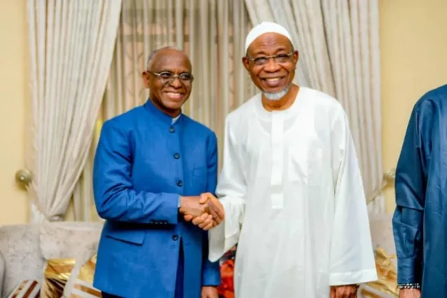 Former Kaduna State Governor, Nasir El-Rufai, visited former Minister of Interior, Rauf Aregbesola